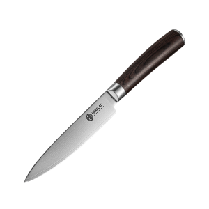Damascus Steel Utility Knife, 5" (Espresso)