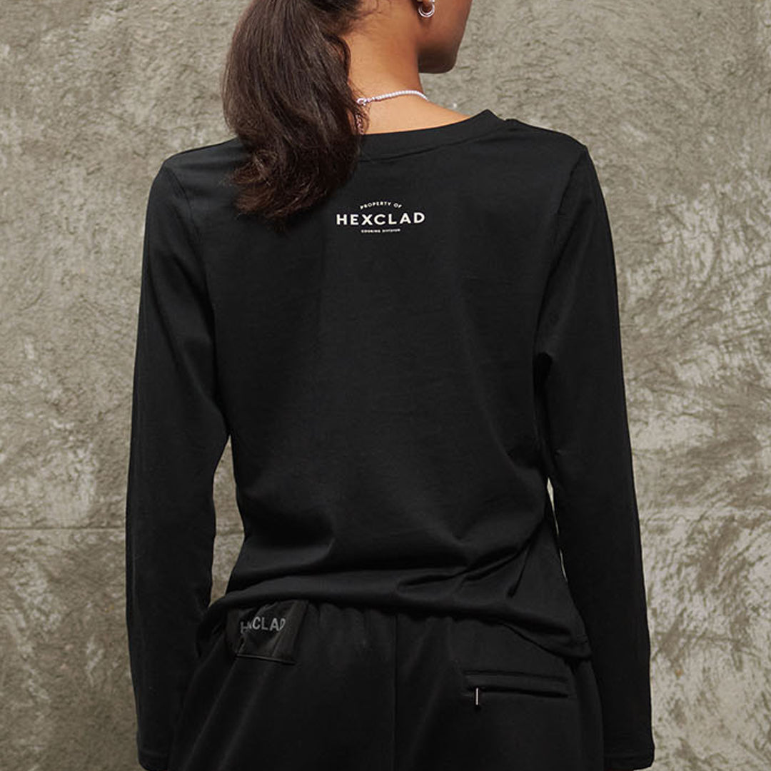 Cursive Hexclad Women’s Long-Sleeve T-Shirt - Image 2