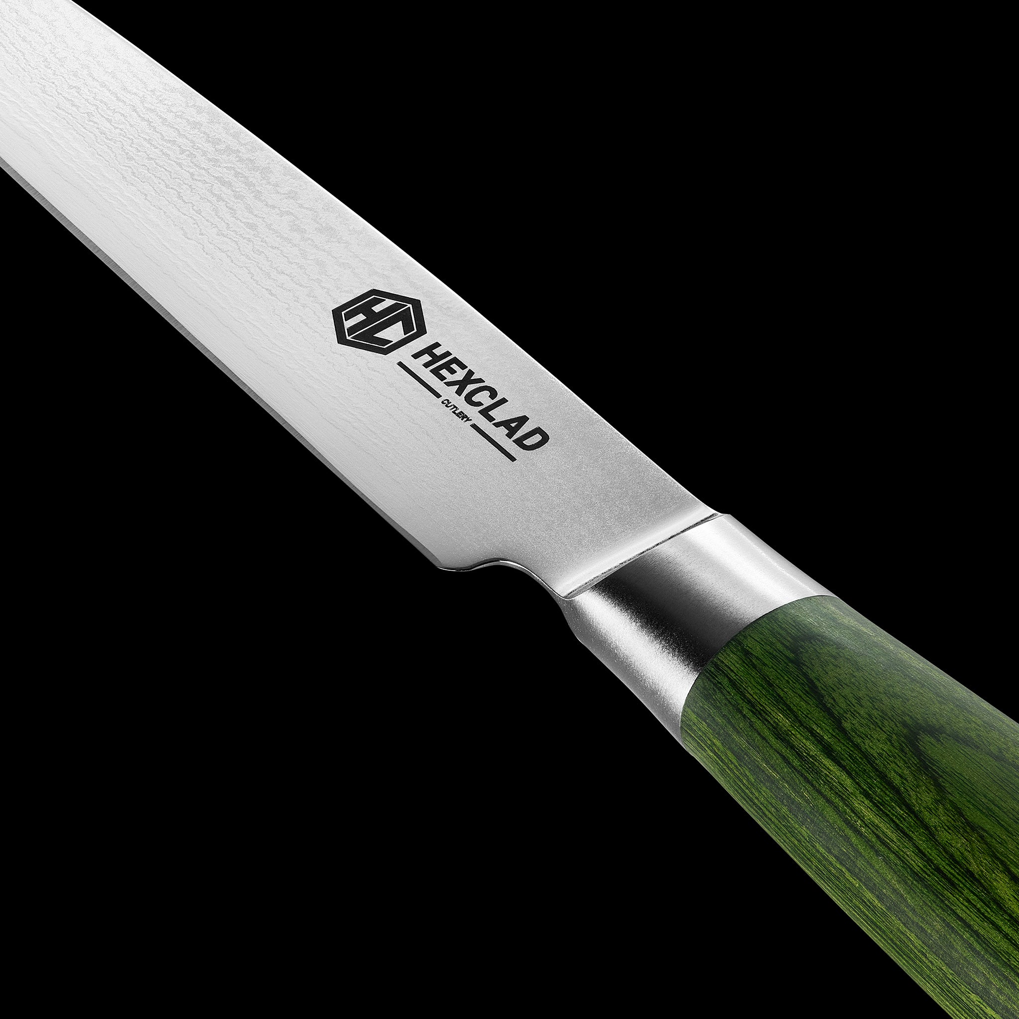 Damascus Steel Steak Knife Set, 4-pc (Green) - Image 3