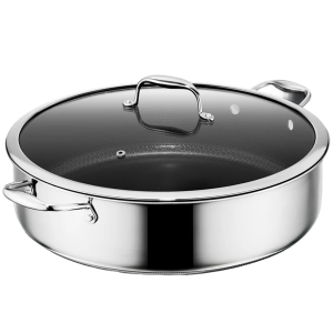 Hybrid Deep Sauté Pan with Lid, 10-QT