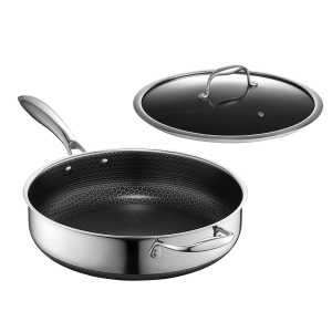 Hybrid Deep Sauté Pan with Lid, 4.5-Qt