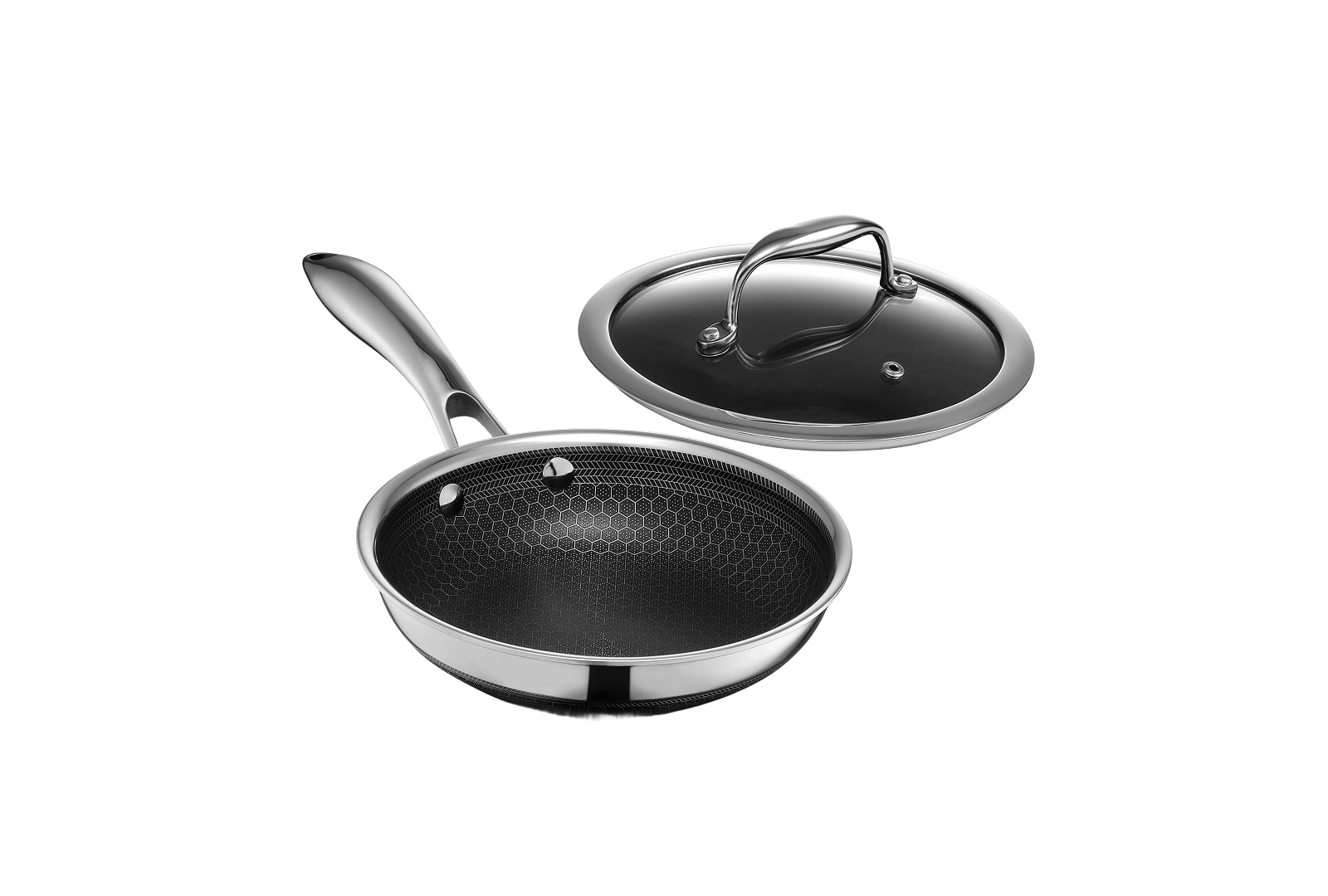 Hybrid Fry Pan with Lid, 7"