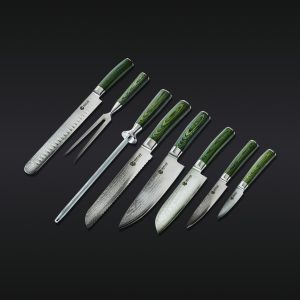 Damascus Steel Knife & Carving Set, 8-pc