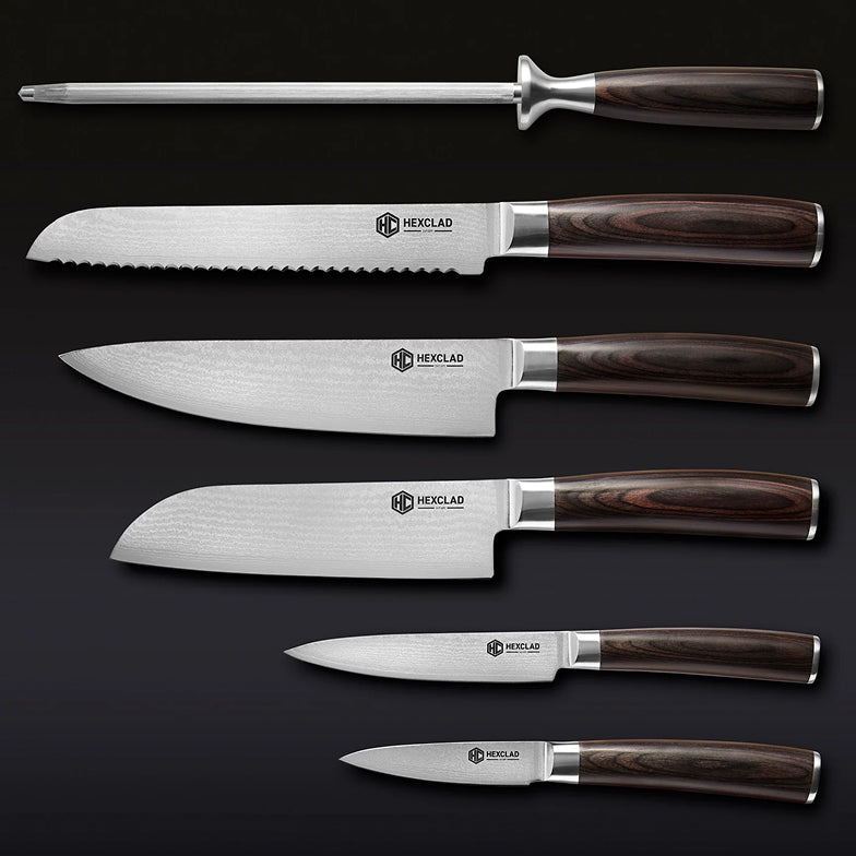 Damascus Steel Knife Set, 7-pc (Espresso) - Image 6