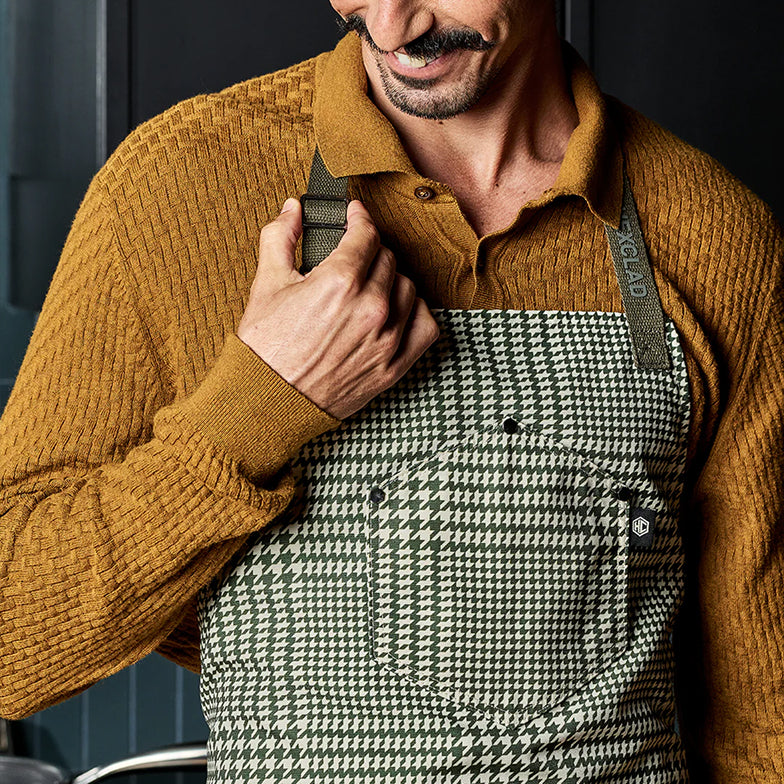 Eco Modern Apron (Houndstooth-Forest) - Image 3