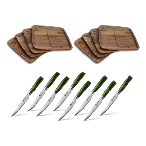 Steak Knife & Bistecca Plate Set, 16-pc (Green)